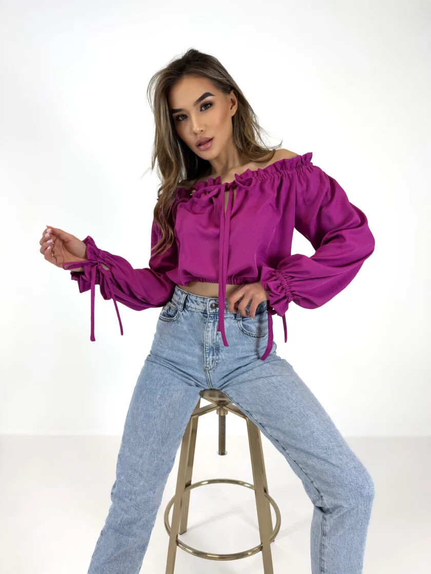 bluzka hiszpanka fuksja mari uni