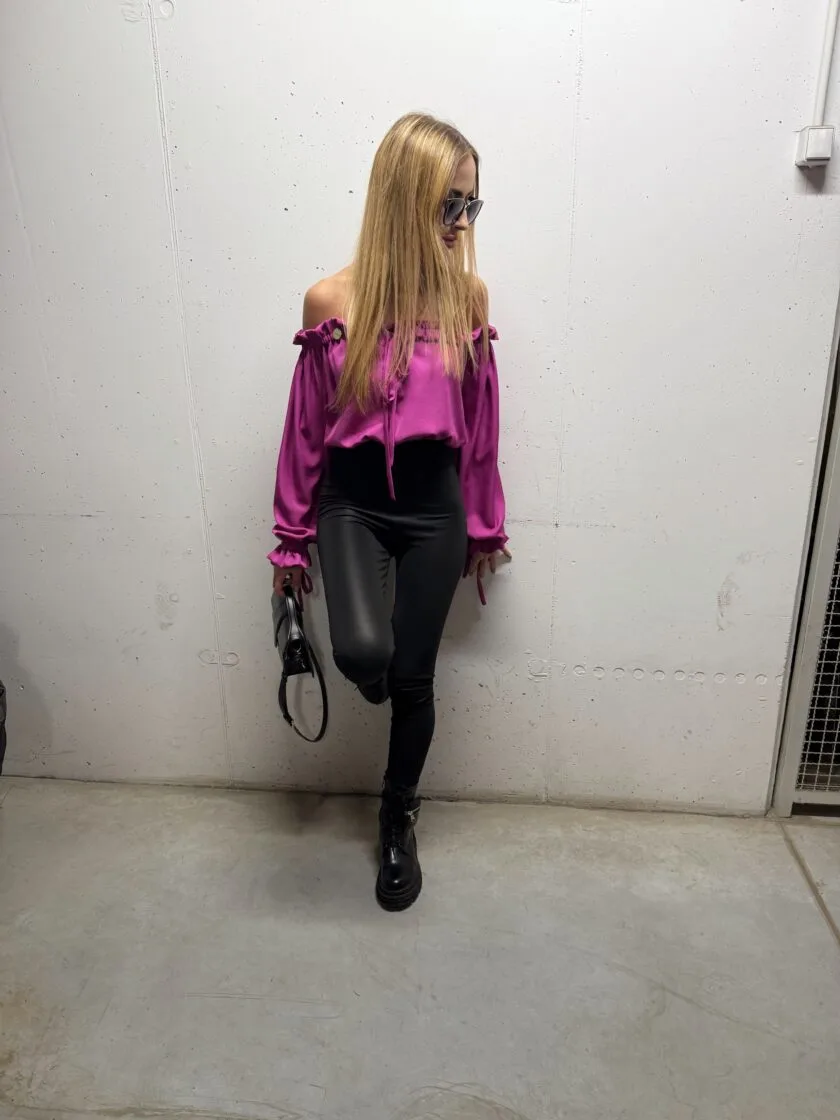 bluzka hiszpanka fuksja mari uni