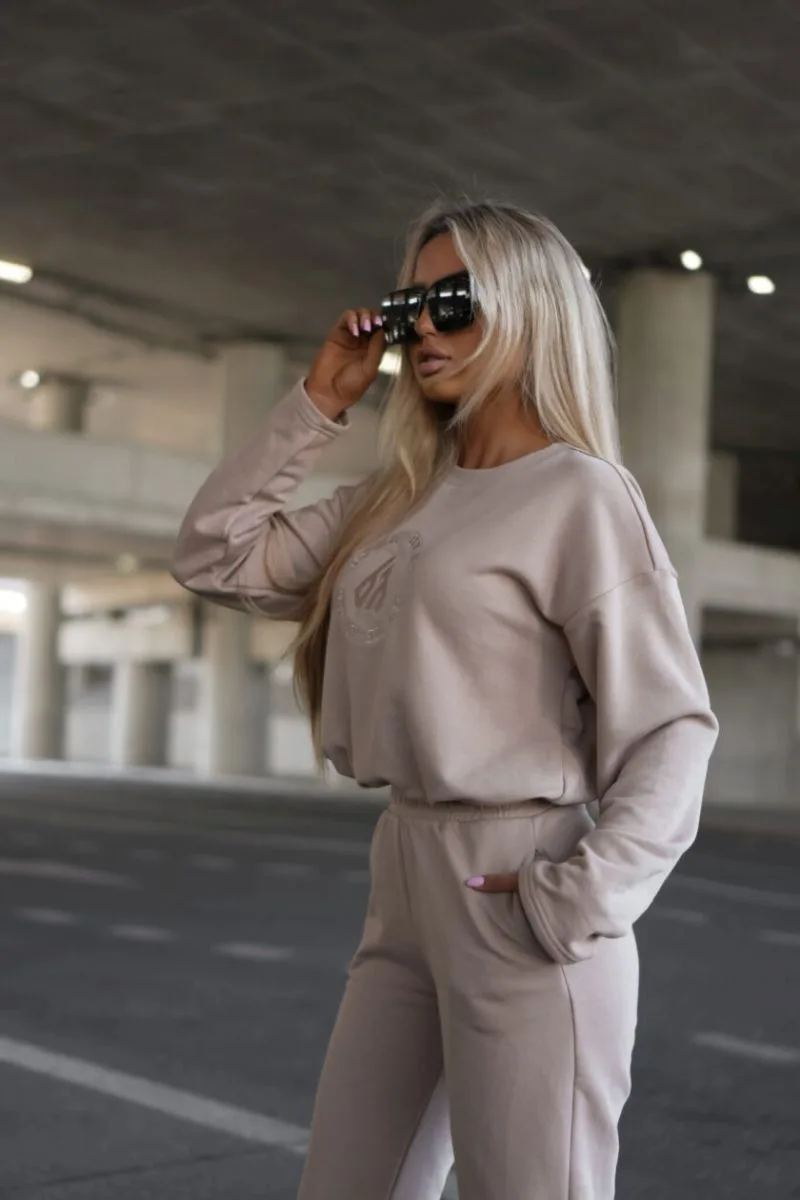 komplet dresowy beżowy louis