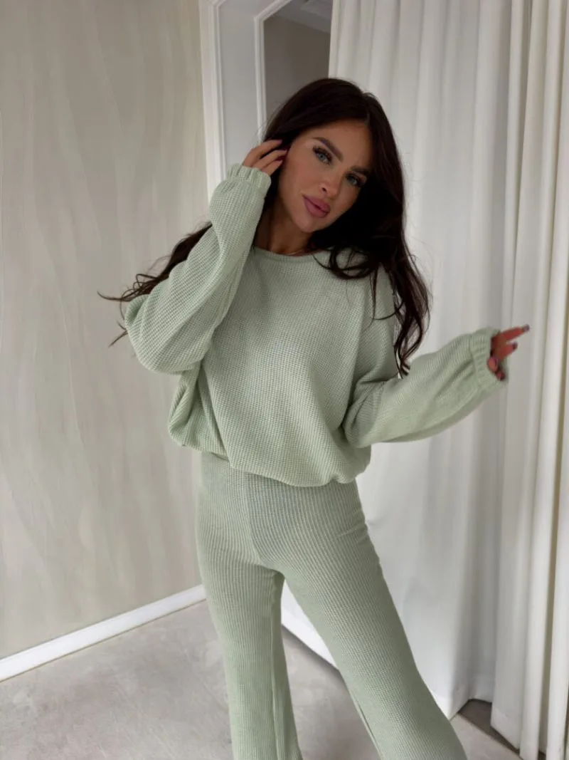 komplet dzianinowy angel mięta