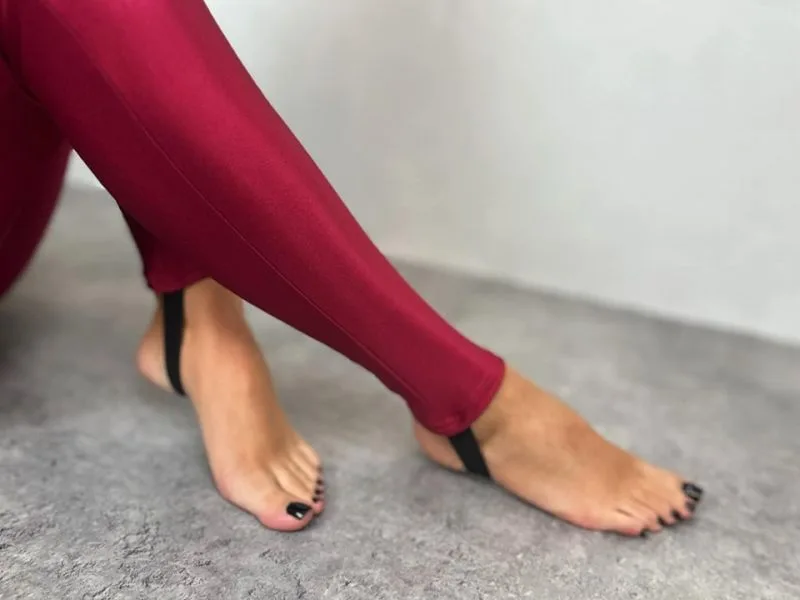 legginsy modelujące bordowe lycra