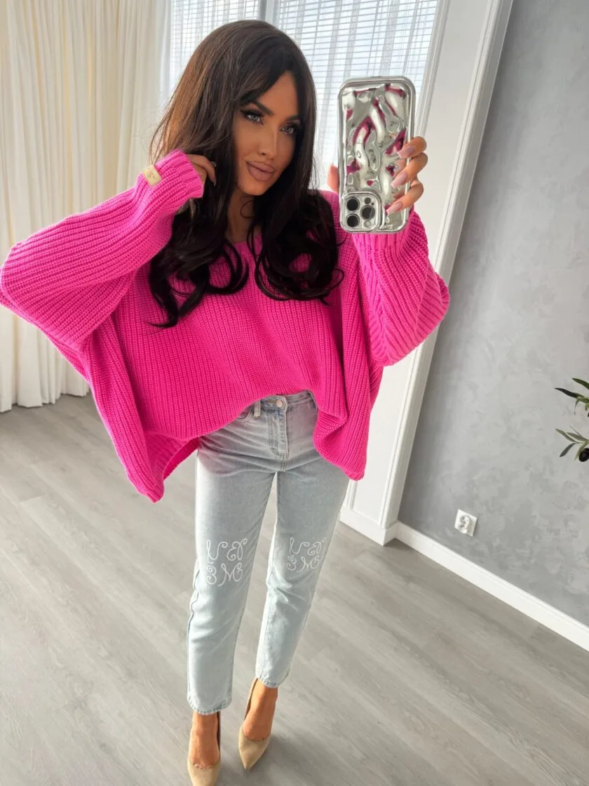 sweter zarra barbi róż