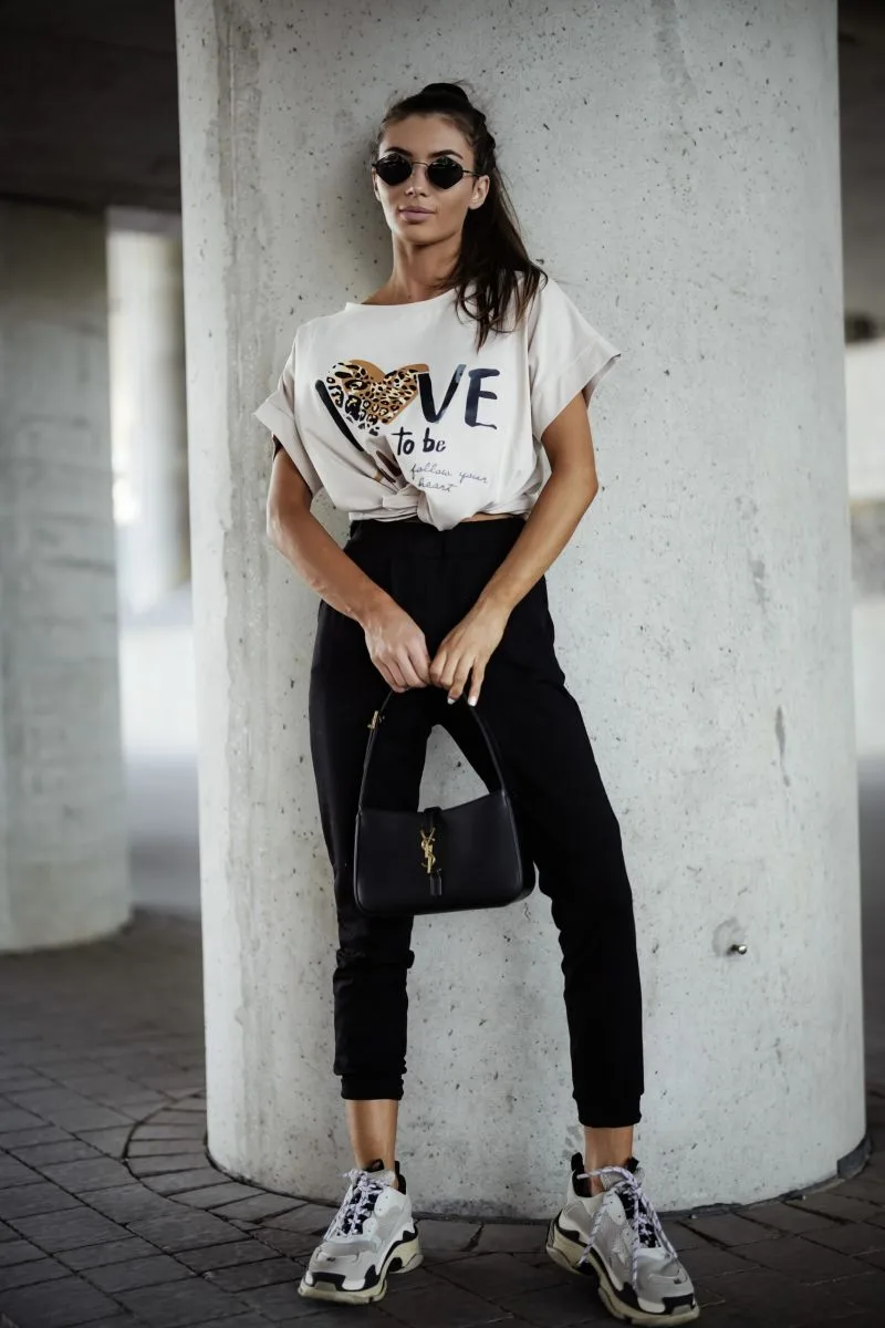 t shirt wild beżowy