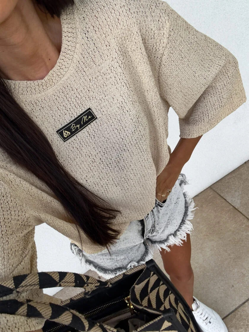 bluzka by me marmaris waves beżowa