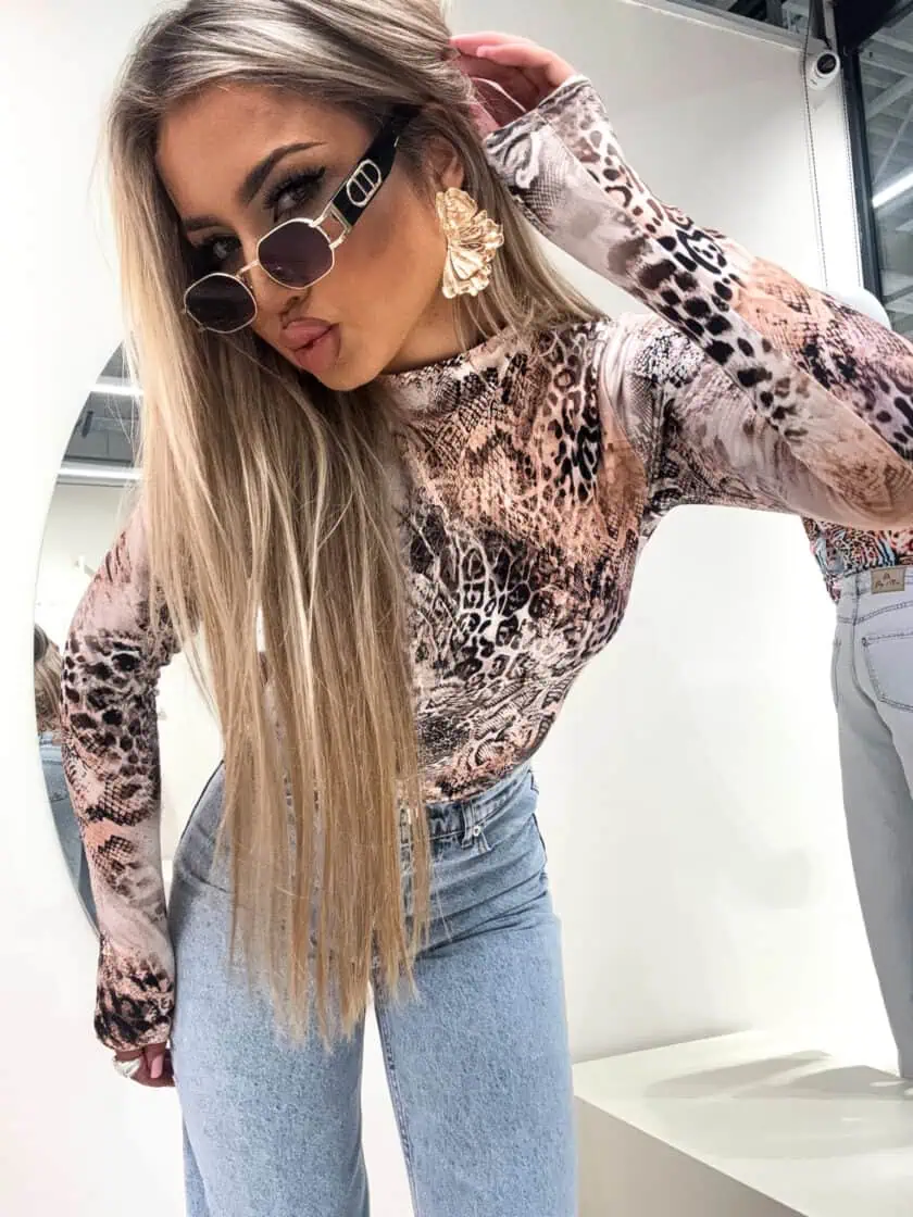 bluzka by me skin snake beż