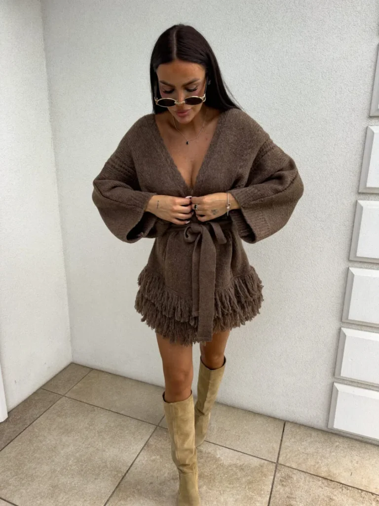 kardigan czekoladowy oriana