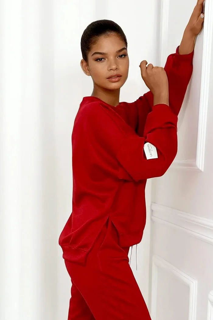 komplet dresowy czerwony masełko verona