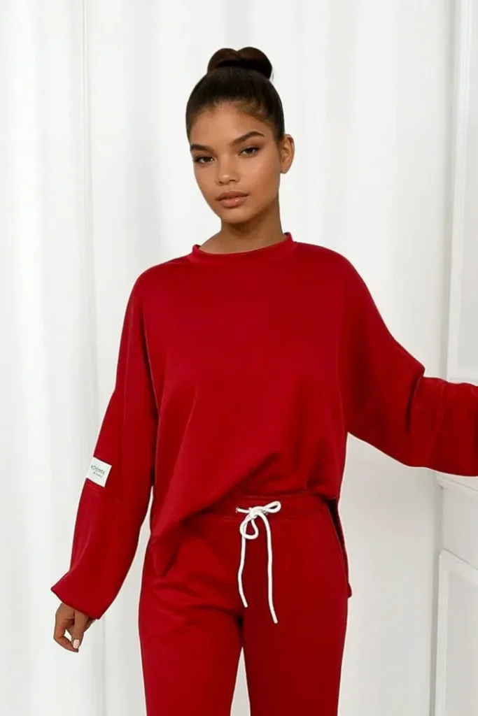 komplet dresowy czerwony masełko verona