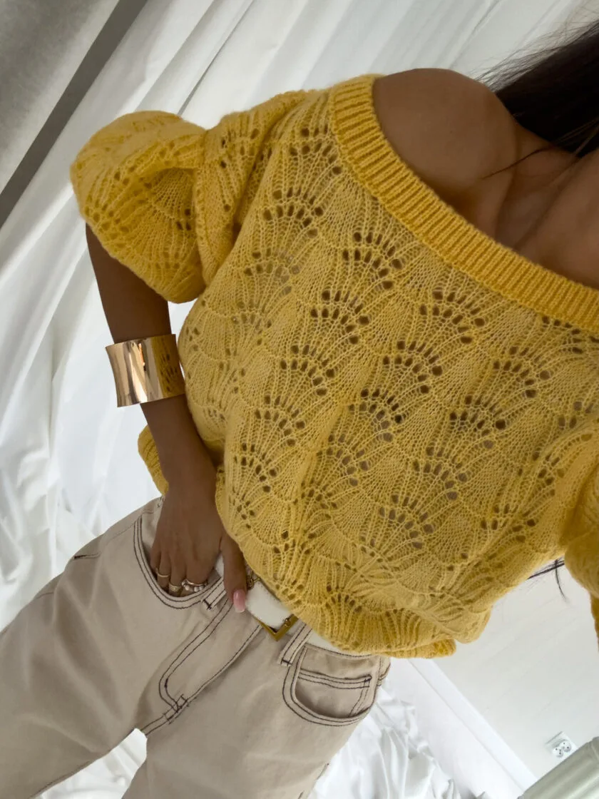 sweter żółty by me senses