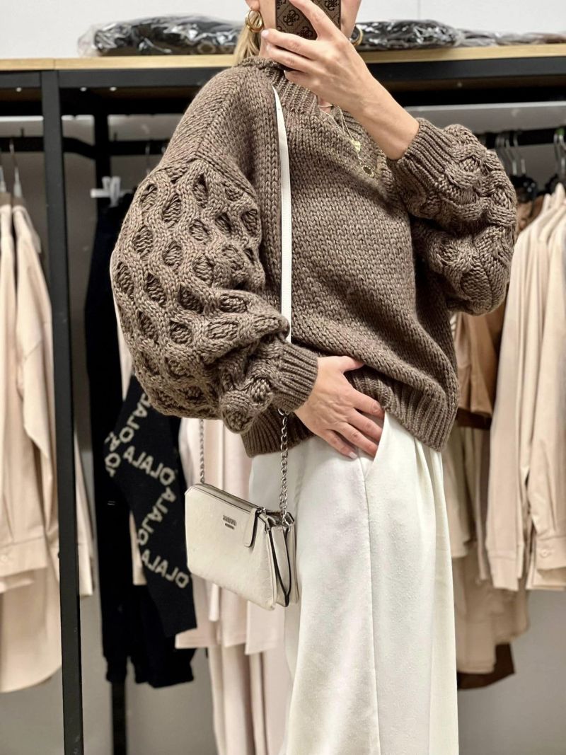 sweter bubble czekolada