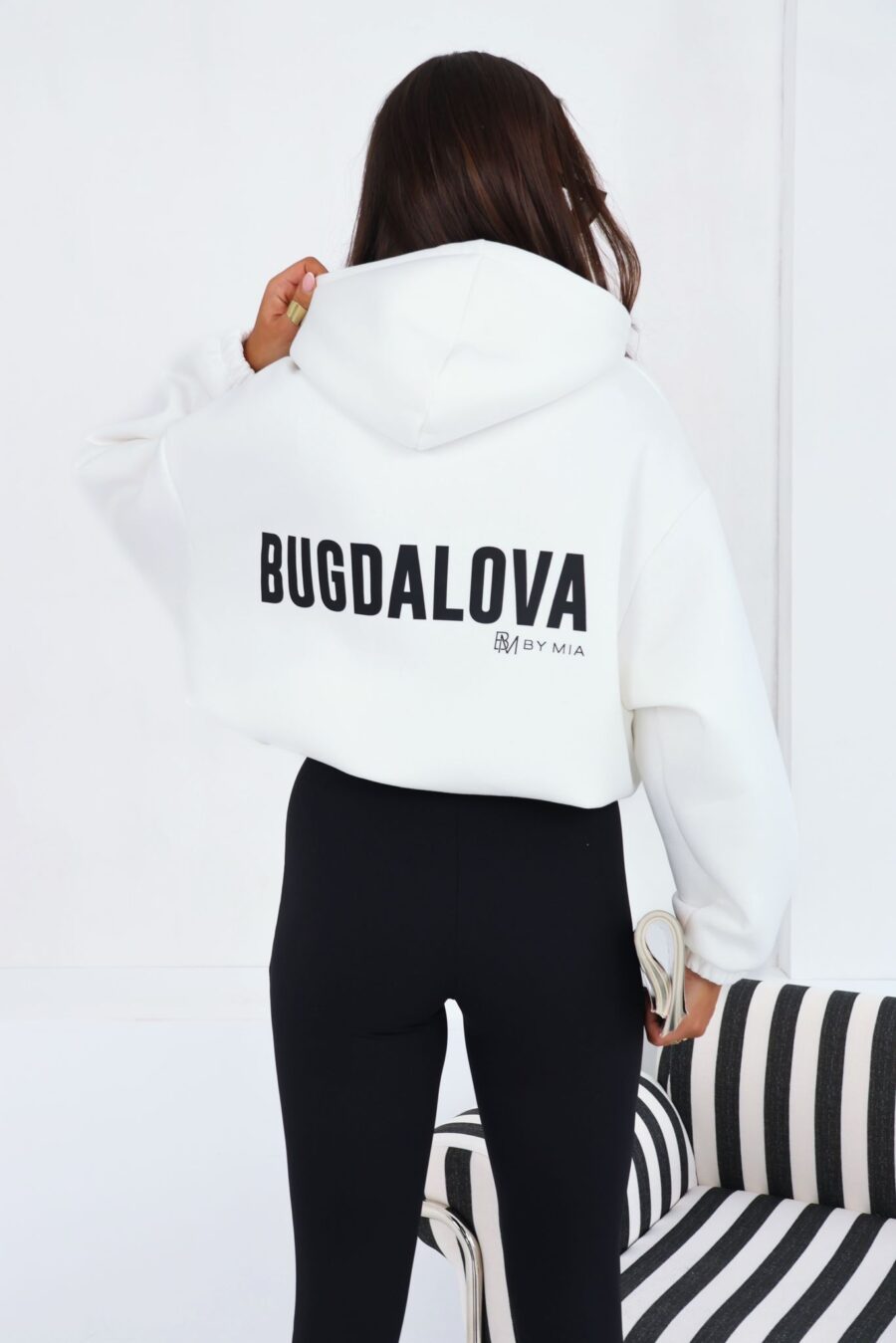 bluza z kapturem bugdalova ecru