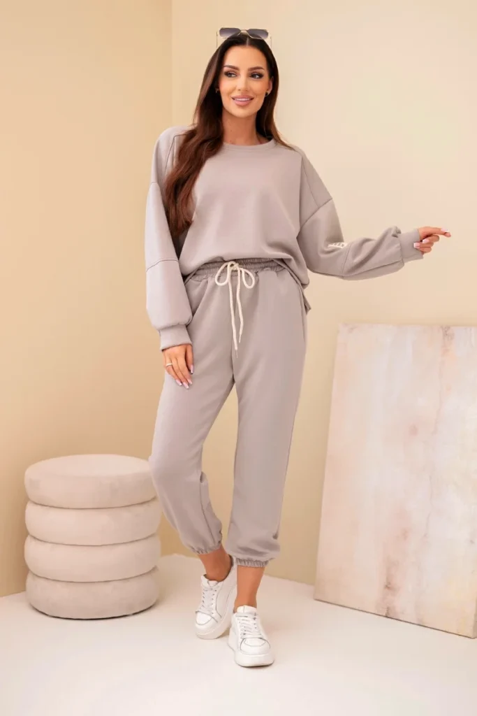 komplet masełko beżowy