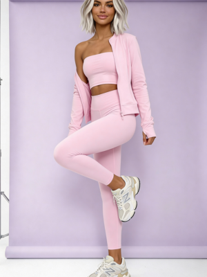 komplet masełko pudrowy