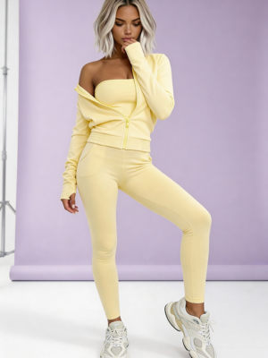 komplet masełko damski trzyczęściowy