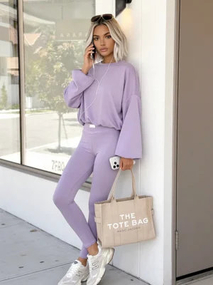 komplet masełko fioletowy