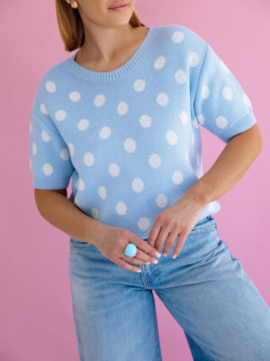 lekki sweterek w groszki