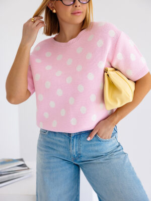 lekki sweter w groszki