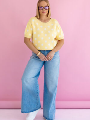 lekki sweterek żółty